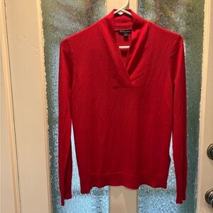 Brooks Brothers Vibrant M Silk/Cashmere V-Neck Sweater